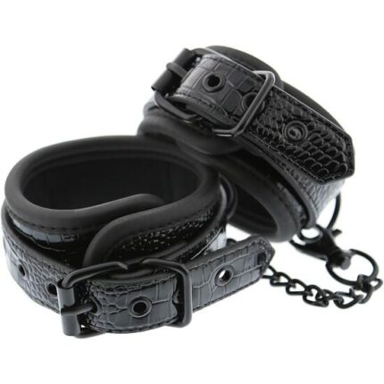 BLAZE ANKLE CUFF CROCO BLACK - 001
