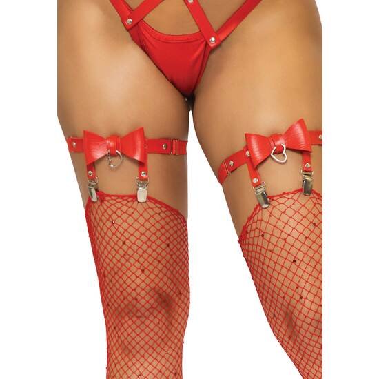 LEG AVENUE - LIGUERO DE CUERO VEGANO - ROJO - 001 LEG AVENUE - LIGUERO DE CUERO VEGANO - ROJO - 001