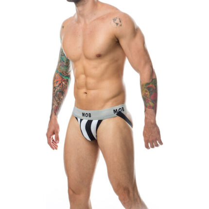 MOB STRIPE CLASSIC JOCK - TANGA BLANCO - 001