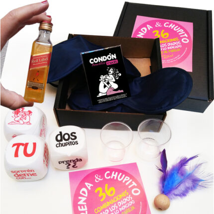 PRENDA Y CHUPITO HÉTERO JUEGO 3 DADOS ERÓTICOS - 001