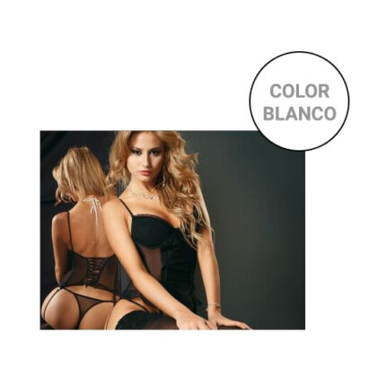 SENSUAL CORPIÑO SEXY CON TRANSPARENCIAS BLANCO - 001