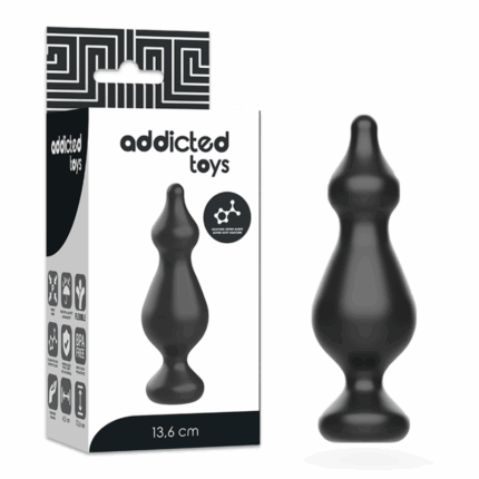 ADDICTED TOYS - ANAL SEXUAL PLUG 13.6 CM NEGRO - sexbliss - Foto 1