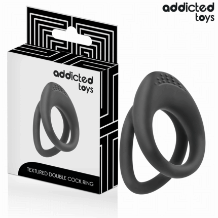 ADDICTED TOYS - ANILLO TEXTURIZADO DOBLE PARA EL PENE - sexbliss - Foto 1