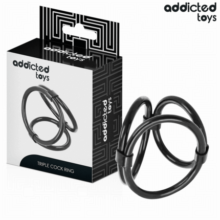 ADDICTED TOYS - ANILLO TRIPLE PARA EL PENE - sexbliss - Foto 1