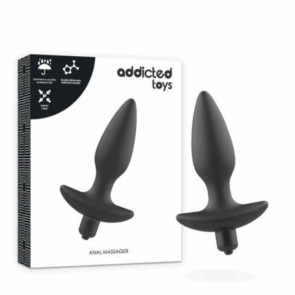 ADDICTED TOYS - MASAJEADOR PLUG ANAL CON VIBRACIÓN NEGRO - sexbliss - Foto 1