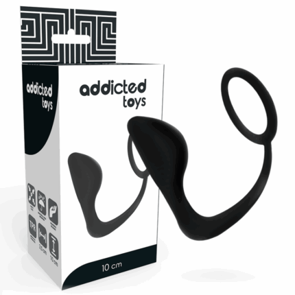 ADDICTED TOYS - PLUG ANAL CON ANILLO PENE NEGRO - sexbliss - Foto 1