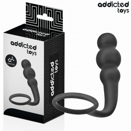 ADDICTED TOYS - PLUG ANAL CON ANILLO SILICONA MODELO 1 - sexbliss - Foto 1