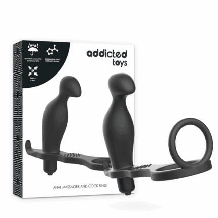 ADDICTED TOYS - PLUG ANAL CON ANILLO SILICONA NEGRO 12 CM - sexbliss - Foto 1