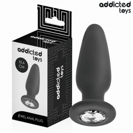 ADDICTED TOYS - PLUG ANAL CON JOYA SILICONA TALLA M 10