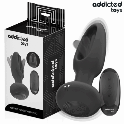 ADDICTED TOYS - PLUG ANAL CON LENGUA VIBRADORA Y CONTROL REMOTO - sexbliss - Foto 1