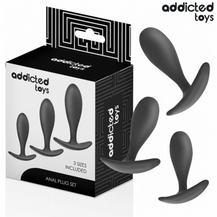 ADDICTED TOYS - SET DE 3 PLUG ANAL SILICONA MODELO 2 - sexbliss - Foto 1