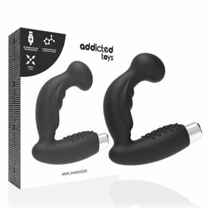 ADDICTED TOYS - VIBRADOR PROSTÁTICO RECARGABLE MODEL 3 - NEGRO - sexbliss - Foto 1