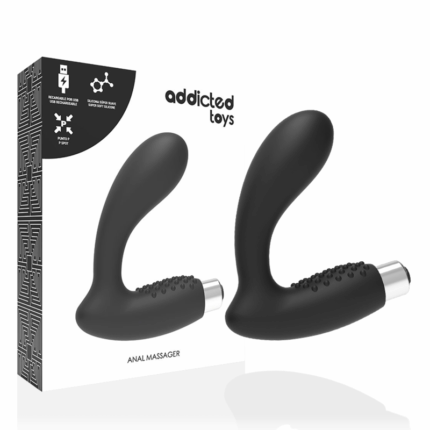 ADDICTED TOYS - VIBRADOR PROSTÁTICO RECARGABLE MODEL 5 - NEGRO - sexbliss - Foto 1