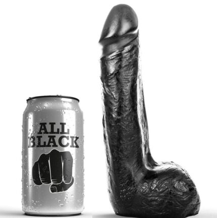 ALL BLACK - DILDO REALÍSTICO NEGRO SUAVE 20 CM - sexbliss - Foto 1