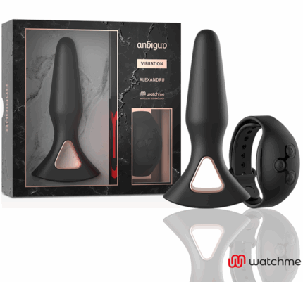 ANBIGUO - WATCHME CONTROL REMOTO VIBRADOR PLUG ANAL ALEXANDRU - sexbliss - Foto 1