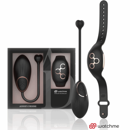 ANNE'S DESIRE - HUEVO CONTROL REMOTO TECNOLOGÍA WATCHME NEGRO/GOLD - sexbliss - Foto 1
