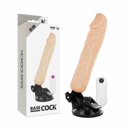 BASECOCK - VIBRADOR REALÍSTICO CONTROL REMOTO NATURAL 20 CM -O- 4 CM - sexbliss - Foto 1
