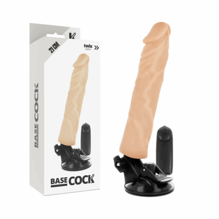 BASECOCK - VIBRADOR REALÍSTICO CONTROL REMOTO NATURAL 21 CM -O- 4 CM - sexbliss - Foto 1