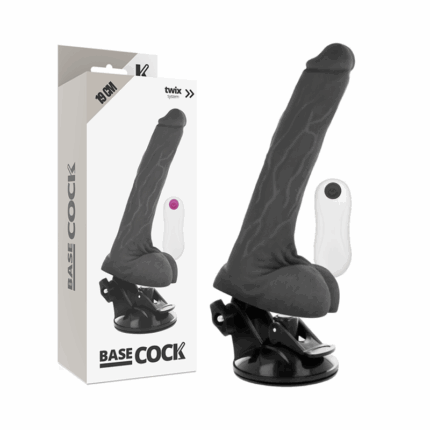 BASECOCK - VIBRADOR REALÍSTICO CONTROL REMOTO NEGRO 19 CM -O- 4 CM - sexbliss - Foto 1