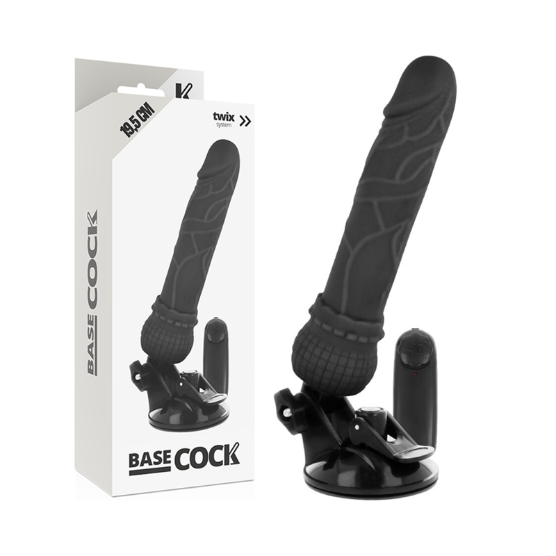 BASECOCK - VIBRADOR REALÍSTICO CONTROL REMOTO NEGRO 19.5 CM -O- 4 CM - Foto 1 BASECOCK - VIBRADOR REALÍSTICO CONTROL REMOTO NEGRO 19.5 CM -O- 4 CM - sexbliss - Foto 1
