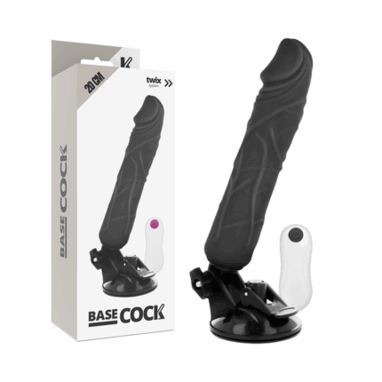 BASECOCK - VIBRADOR REALÍSTICO CONTROL REMOTO NEGRO 20 CM -O- 4 CM - sexbliss - Foto 1