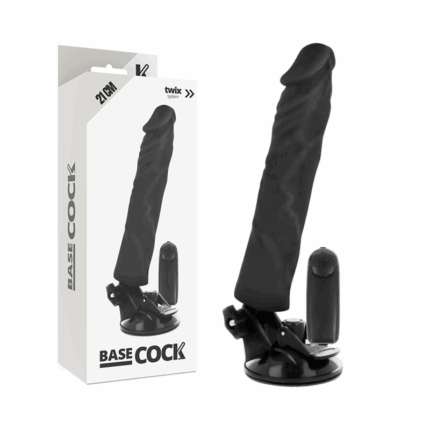 BASECOCK - VIBRADOR REALÍSTICO CONTROL REMOTO NEGRO 21 CM -O- 4 CM - sexbliss - Foto 1