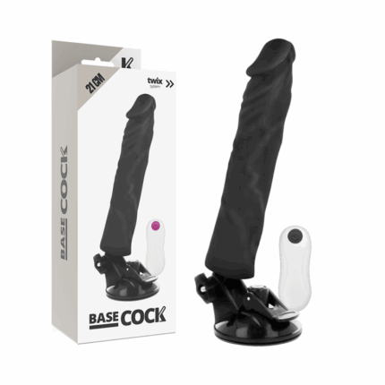 BASECOCK - VIBRADOR REALÍSTICO CONTROL REMOTO NEGRO 21 CM -O- 4 CM - sexbliss - Foto 1