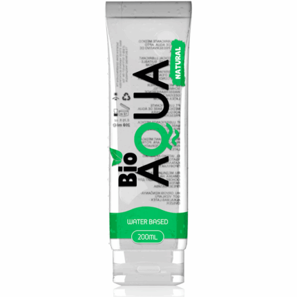BIOAQUA LUBRICANTE INGREDIENTES NATURALES BASE AGUA 200 ML - sexbliss - Foto 1