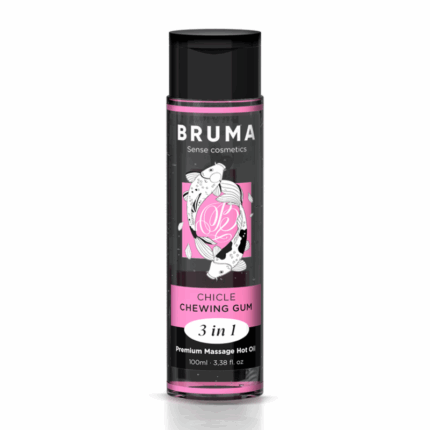 BRUMA - ACEITE DE MASAJE PREMIUM EFECTO CALOR SABOR CHICLE 3 EN 1 - 100 ML - sexbliss - Foto 1