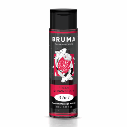 BRUMA - ACEITE DE MASAJE PREMIUM EFECTO CALOR SABOR FRESA 3 EN 1 - 100 ML - sexbliss - Foto 1