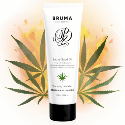 BRUMA - GEL DESLIZANTE CON ACEITE DE SEMILLA EFECTO CALOR SABOR CANNABIS 100 ML - sexbliss - Foto 1