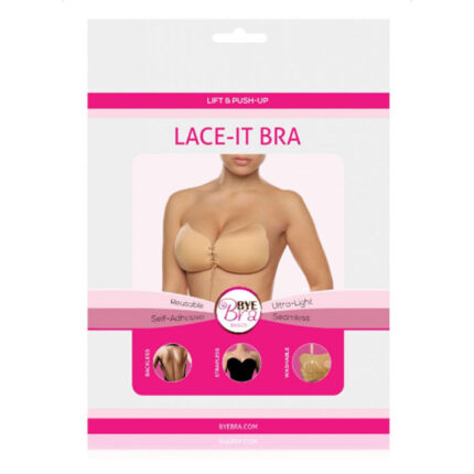 BYE-BRA - LACE-IT REALZADOR PUSH-UP BEIGE COPA C - sexbliss - Foto 1