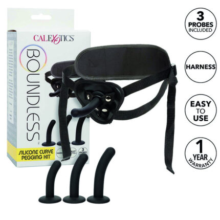 CALEXOTICS - BOUNDLESS KIT ARNÉS SILICONA CURVADO - sexbliss - Foto 1