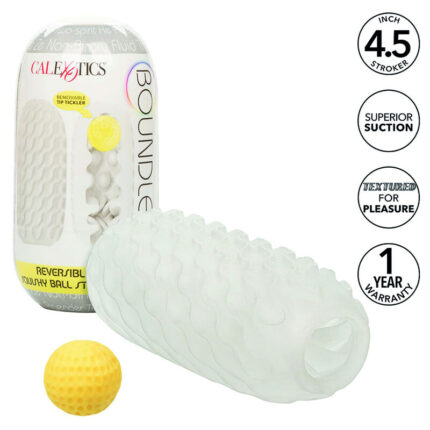 CALEXOTICS - BOUNDLESS STROKER BLANDO REVERSIBLE AMARILLO - sexbliss - Foto 1