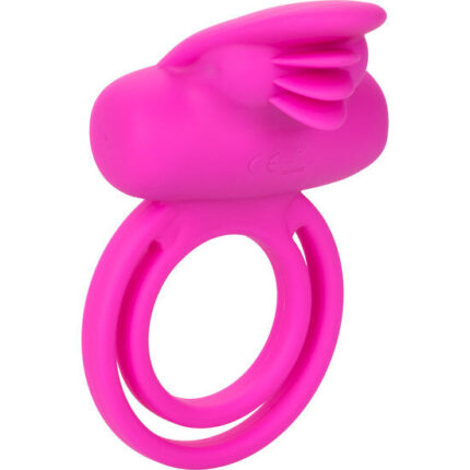 CALEXOTICS - DUAL CLIT FLICKER ENHANCER DOBLE ANILLO VIBRADOR DE SILICONA ROSA - sexbliss - Foto 1