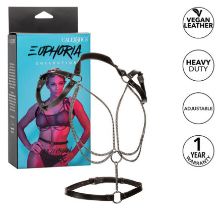 CALEXOTICS - EUPHORIA ARNÉS ESTILO CABESTRO CON MÚLTIPLES CADENAS PREMIUM - sexbliss - Foto 1