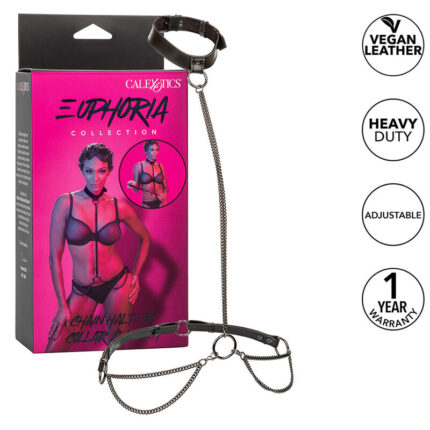 CALEXOTICS - EUPHORIA COLLAR HALTER Y CORREA CON CADENA - sexbliss - Foto 1
