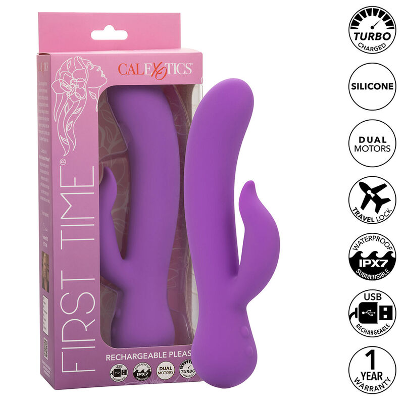 CALEXOTICS - FIRST TIME VIBRADOR COMPLACIENTE RECARGABLE MORADO - Foto 1 CALEXOTICS - FIRST TIME VIBRADOR COMPLACIENTE RECARGABLE MORADO - sexbliss - Foto 1