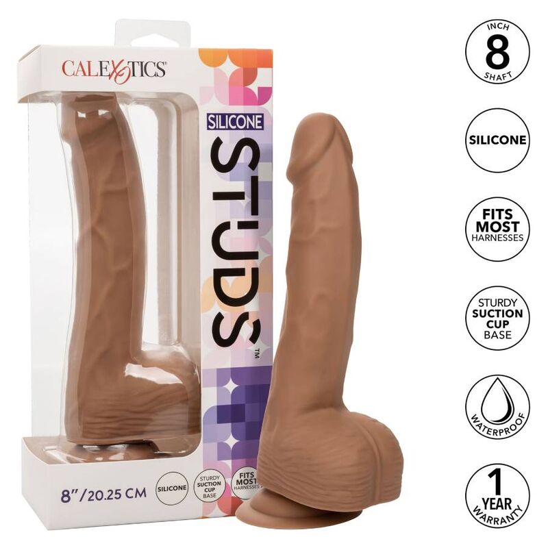 CALEXOTICS - SILICONE STUDS 20.32 CM BROWN - Foto 1 CALEXOTICS - SILICONE STUDS 20.32 CM BROWN - sexbliss - Foto 1