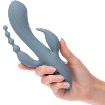 CALEXOTICS - VIBRADOR TRIPLE ÉXTASIS GRIS - sexbliss - Foto 1