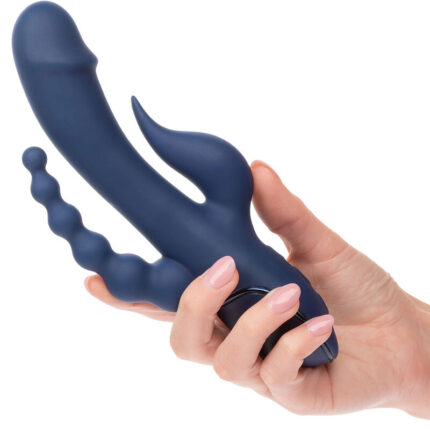 CALEXOTICS - VIBRADOR TRIPLE ORGASM AZUL - sexbliss - Foto 1