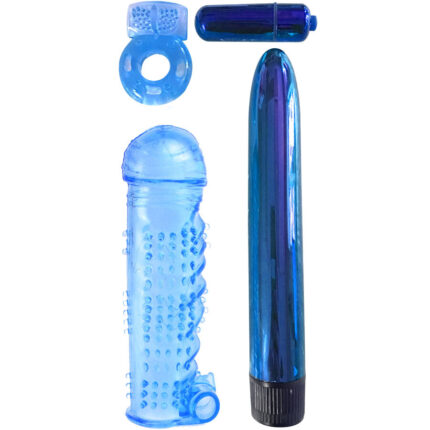 CLASSIX - KIT DE PLACER PARA PAREJAS AZUL - sexbliss - Foto 1