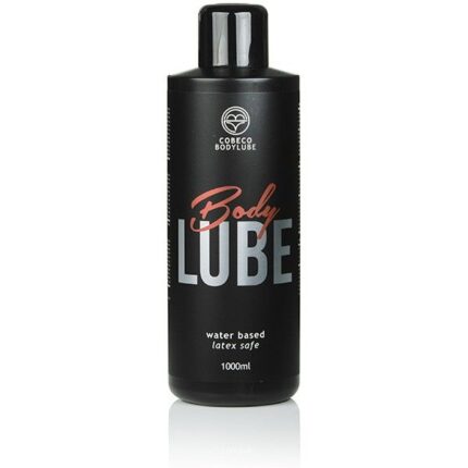 COBECO - BODYLUBE BODY LUBE LUBRICANTE BASE AGUA LATEX SAFE 1000 ML - sexbliss - Foto 1
