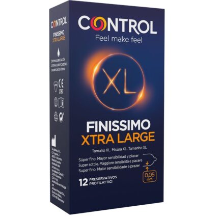 CONTROL - FINISSIMO XL PRESERVATIVOS 12 UNIDADES - sexbliss - Foto 1