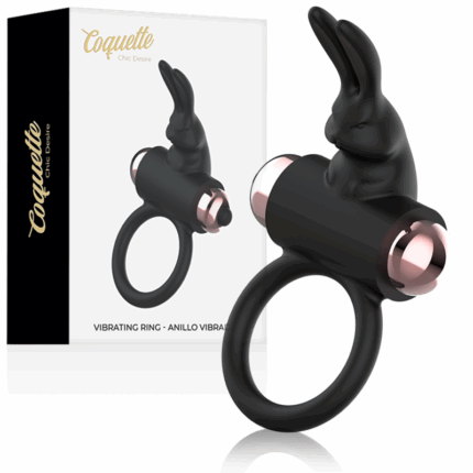 COQUETTE CHIC DESIRE - COCK RING ANILLO VIBRADOR NEGRO / GOLD - sexbliss - Foto 1