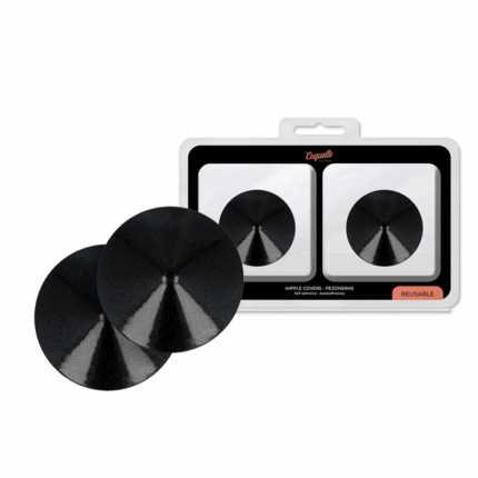 COQUETTE CHIC DESIRE - CUBRE PEZONES METAL CIRCULOS NEGROS - sexbliss - Foto 1