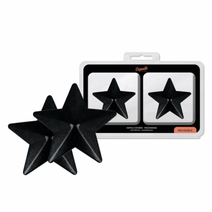 COQUETTE CHIC DESIRE - CUBRE PEZONES METAL ESTRELLAS NEGRAS - sexbliss - Foto 1