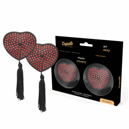 COQUETTE CHIC DESIRE - CUBRE PEZONES ROJO / NEGRO - sexbliss - Foto 1