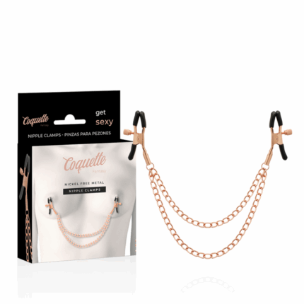 COQUETTE CHIC DESIRE - FANTASY PINZAS METALICAS PEZONES CON CADENA - sexbliss - Foto 1