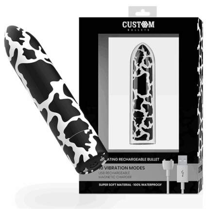 CUSTOM BULLETS - BALA RECARGABLE COW 10 INTENSIDADES - sexbliss - Foto 1